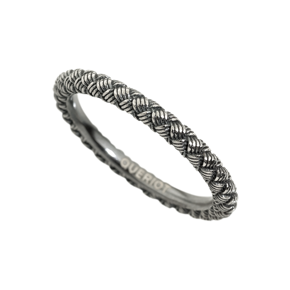 Queriot Etched Wicker Wedding Ring