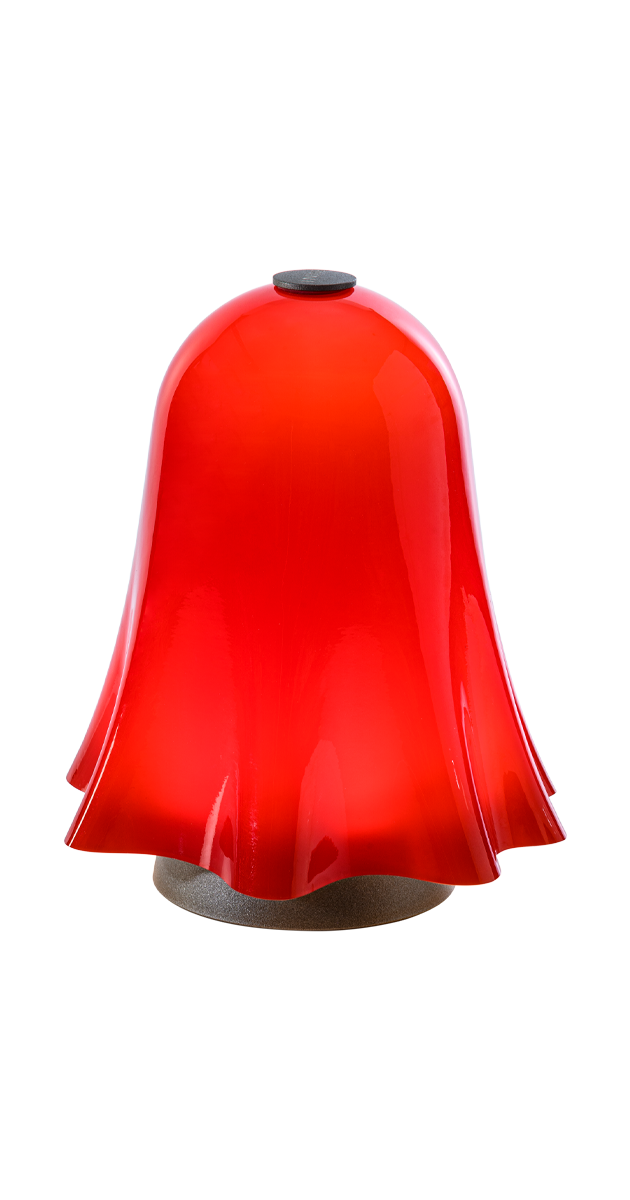  Venini Red Ghost Table Lamp - Lattimo