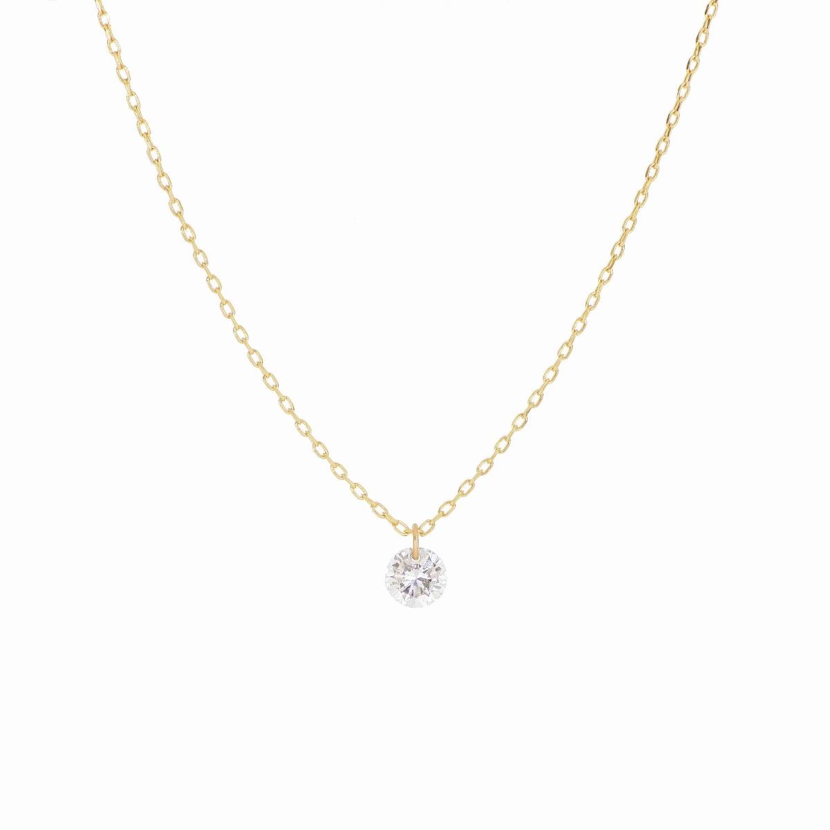 Maman et Sophie Girocollo oro giallo 18kt con diamante nudo ct.0.15 GCNUD15