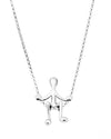  Pensieri Felici Silver necklace with 'swing' pendant GS1002