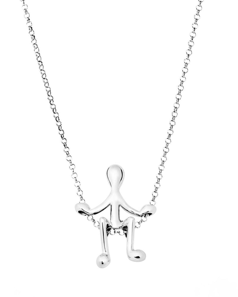  Pensieri Felici Silver necklace with 'swing' pendant GS1002
