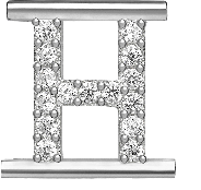  Eleonora Giordani Letter Rhodium-plated silver H