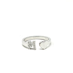  Initial Antelope Ring M White Gold and Diamonds
