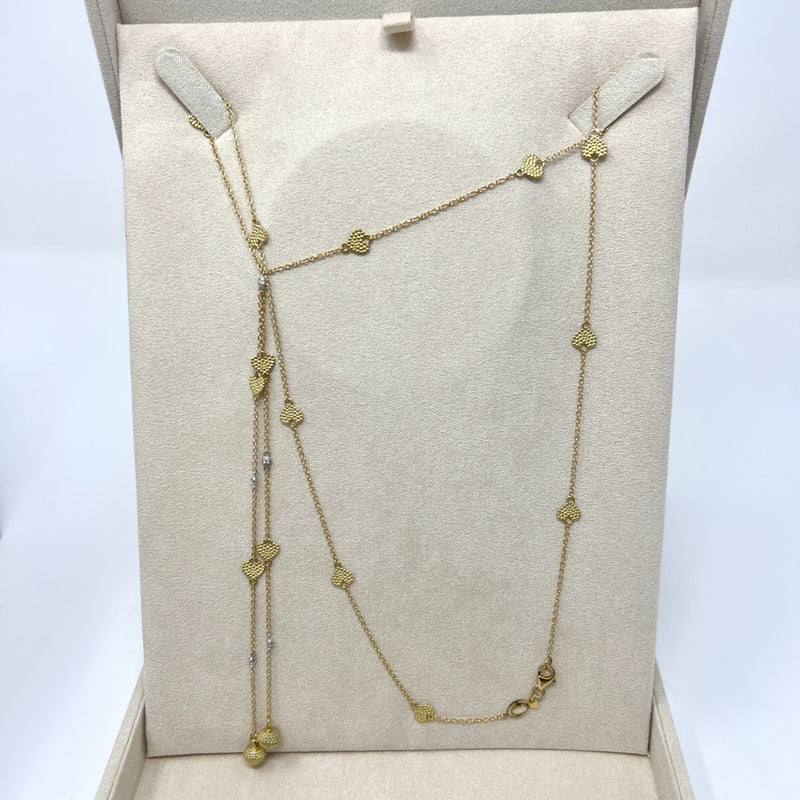 Quaglia Necklace in Yellow and White Gold and Diamonds E613_Co
