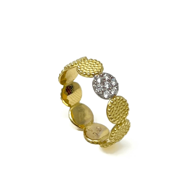  Quaglia Ring in Yellow and White Gold and Diamonds E612_An