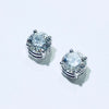  Light spot earrings with diamonds 2.00 ct F SI2