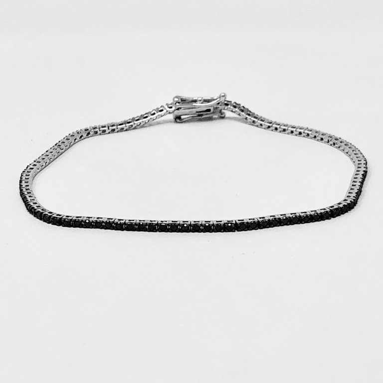 Black Diamond Tennis Bracelet ct.1.06
