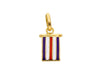  Nautical Flag Pendant in 18kt Yellow Gold and Enamel Letter C