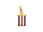  Nautical Flag Pendant in 18kt Yellow Gold and Enamel Letter C