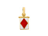  Nautical Flag Pendant in 18kt Yellow Gold and Enamel Letter F