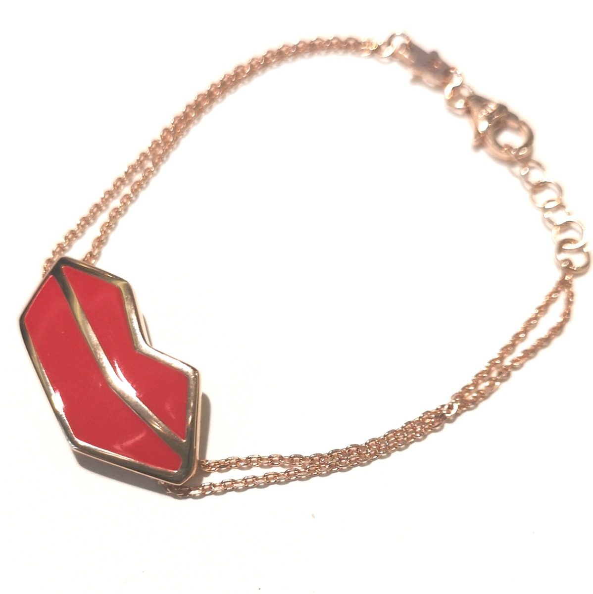 Netali Nissim Bracciale Labbra Smalto Rosso