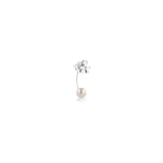  Le Bebè Le Perle Mono Baby Earring White Gold Pearl and Diamond LBB810