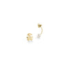  Le Bebè Le Perle Mono Earring for Girls in Yellow Gold Pearl and Diamond LBB813