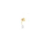  Le Bebè Le Perle Mono Earring for Girls in Yellow Gold Pearl and Diamond LBB813