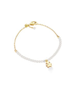  Le Bebè Le Perle Girl's Bracelet in Yellow Gold Pearls and Diamond LBB823