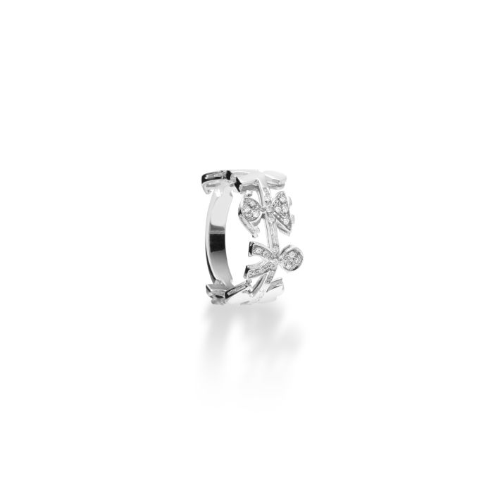 Le Bebè Le Ghirlande Ring in White Gold and Diamonds for Boys and Girls LBB088