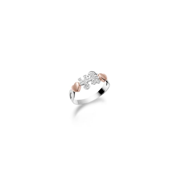 Le Bebè I Girocuore Ring in White Gold and Diamonds for Boys and Girls LBB113