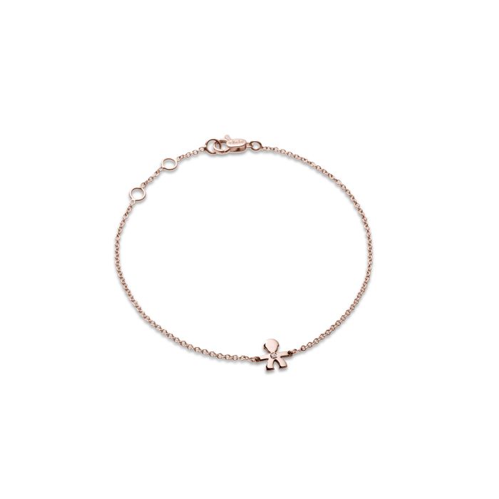 Le Bebè Le Briciole Bracciale Bimbo Oro Rosa e Diamanti LBB325