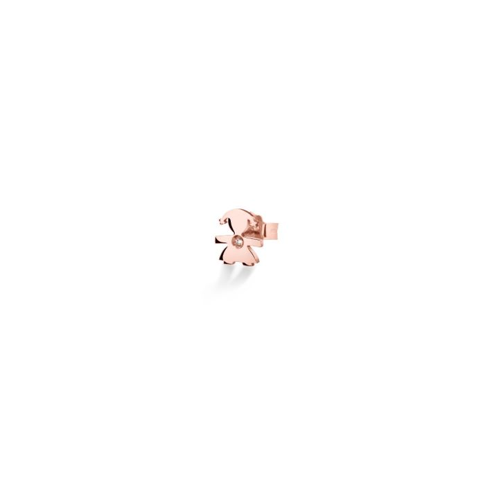 Le Bebè Le Briciole Orecchino Bimba Oro Rosa e Diamanti LBB330