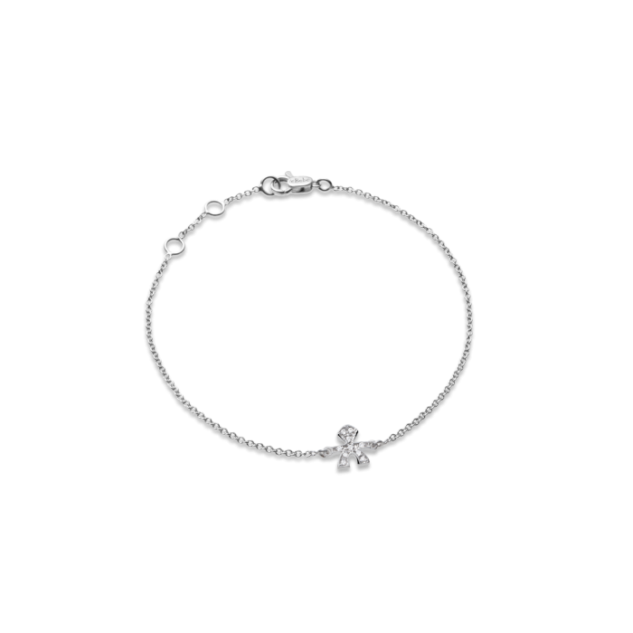 Le Bebè Le Briciole Bracciale Bimbo Oro Bianco e Pavè Di Diamanti LBB339