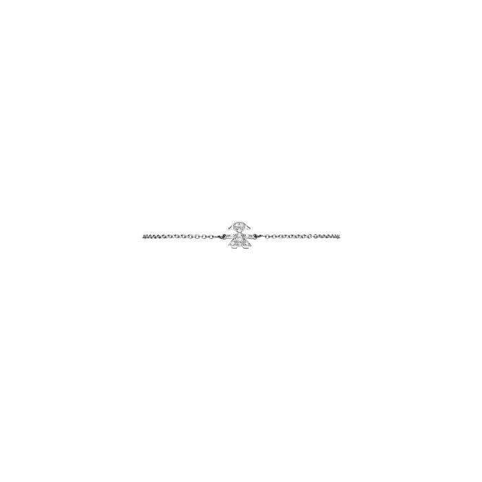  Le Bebè Le Briciole Girl's Bracelet in White Gold and Diamond Pavé LBB340