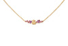  Le Bebè Les Bonbons Girl's Necklace in Yellow Gold Amethysts, Tourmalines and Diamond LBB855