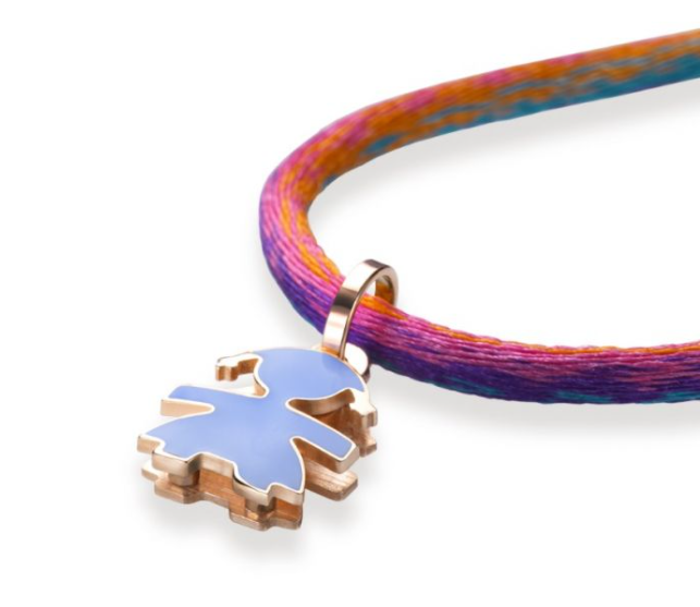 Le Bebè i mini bimba oro rosa e smalto indaco LBB055-IND