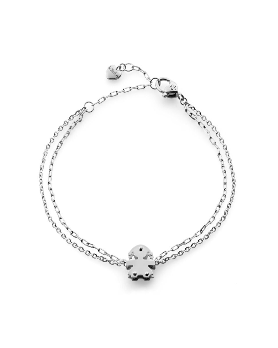 Le Bebè I Mini Bracciale Bimba Oro Bianco e Diamante LBB524