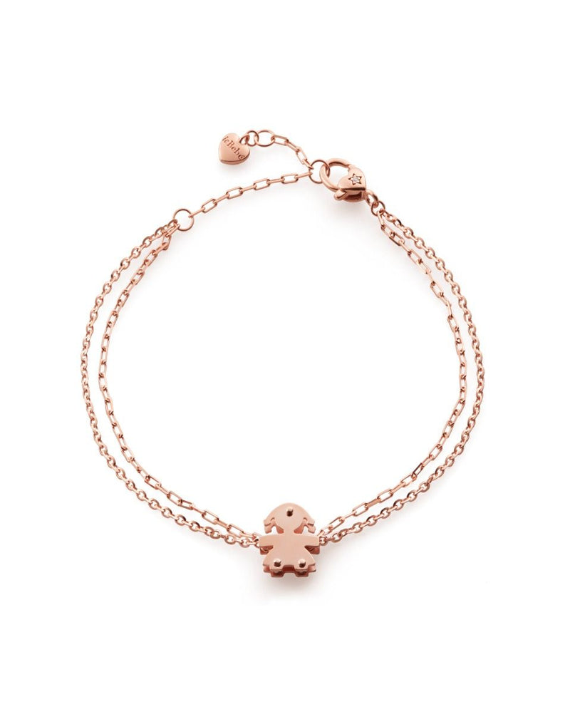 Le Bebè I Mini Bracciale Bimba Oro Rosa e Diamante LBB525