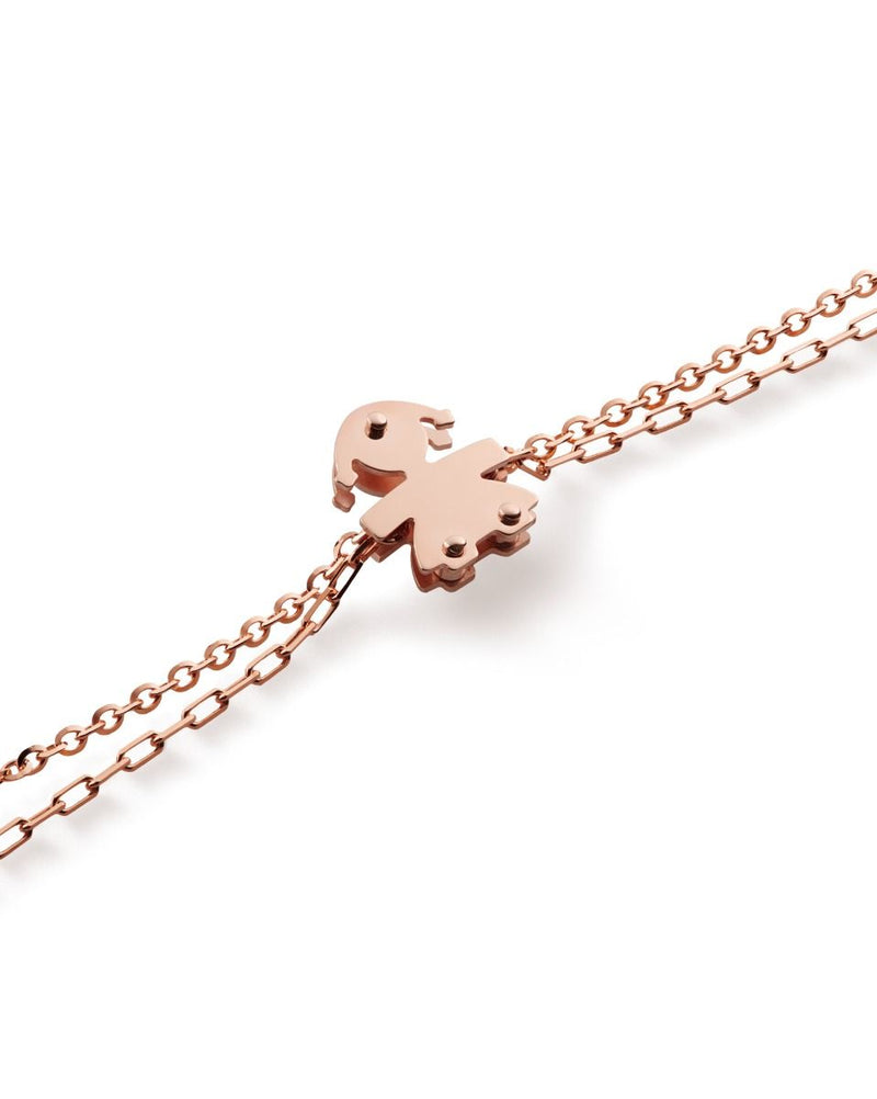 Le Bebè I Mini Bracciale Bimba Oro Rosa e Diamante LBB525