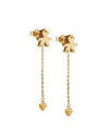  Le Bebè I Mini Baby and Heart Earrings Gold Rooster LBB530