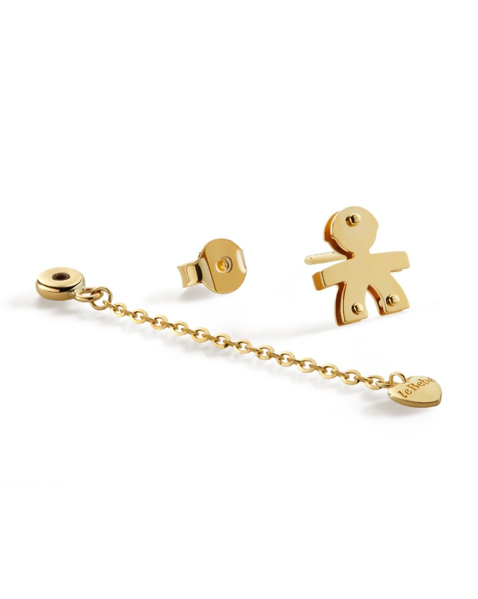 Le Bebè I Mini Orecchini Bimbo e Cuore Oro Gallo LBB530