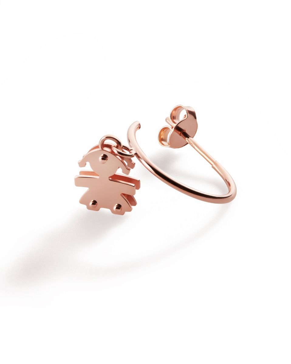 Le Bebè I Mini Orecchini Cerchietto Bimba Oro Rosa LBB555