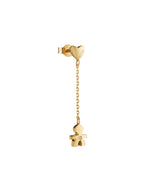  Le Bebè Les Petites Mono Baby and Heart Earring in Yellow Gold and Diamond LBB712