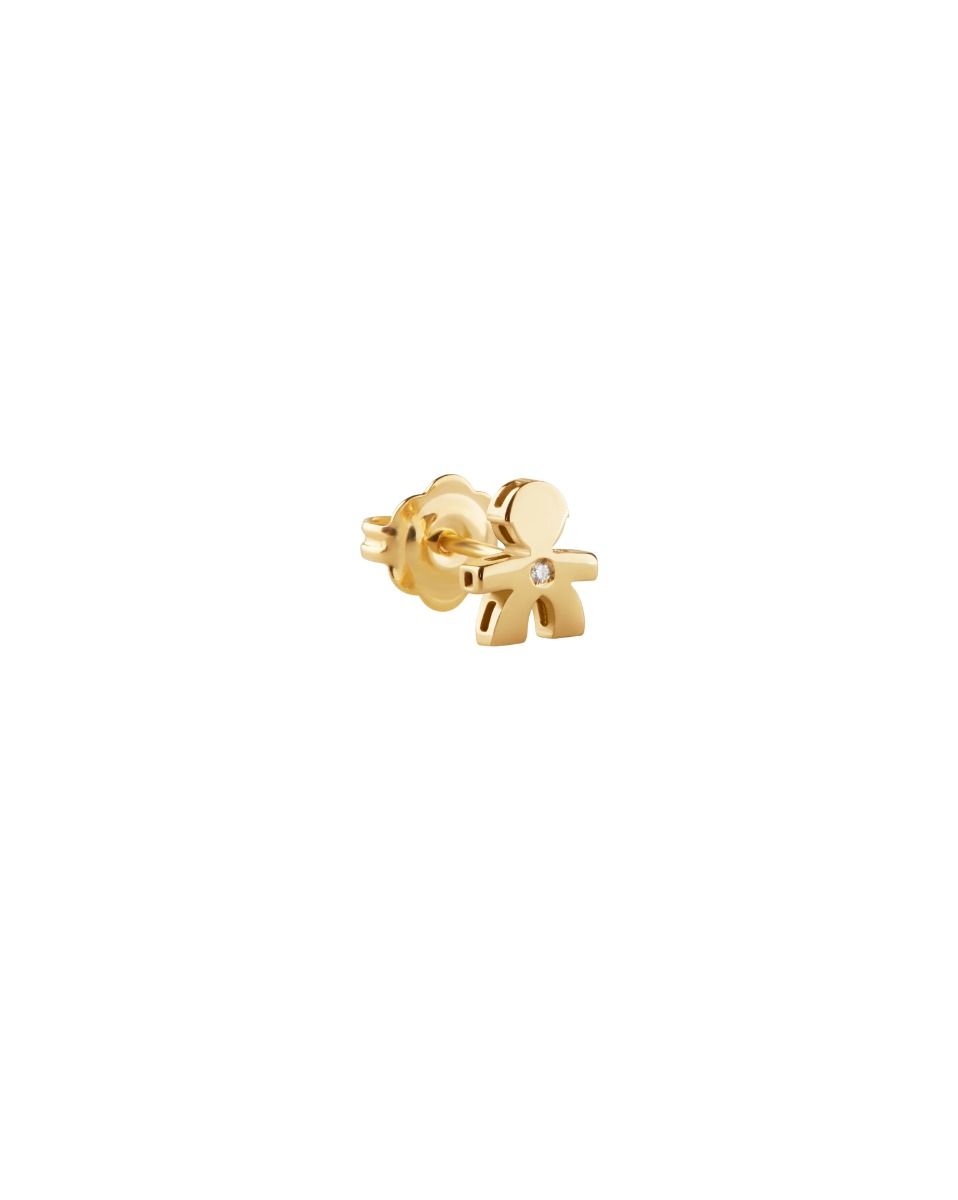 Le Bebè Mono Orecchino Bimbo Oro Giallo e Diamante LBB816