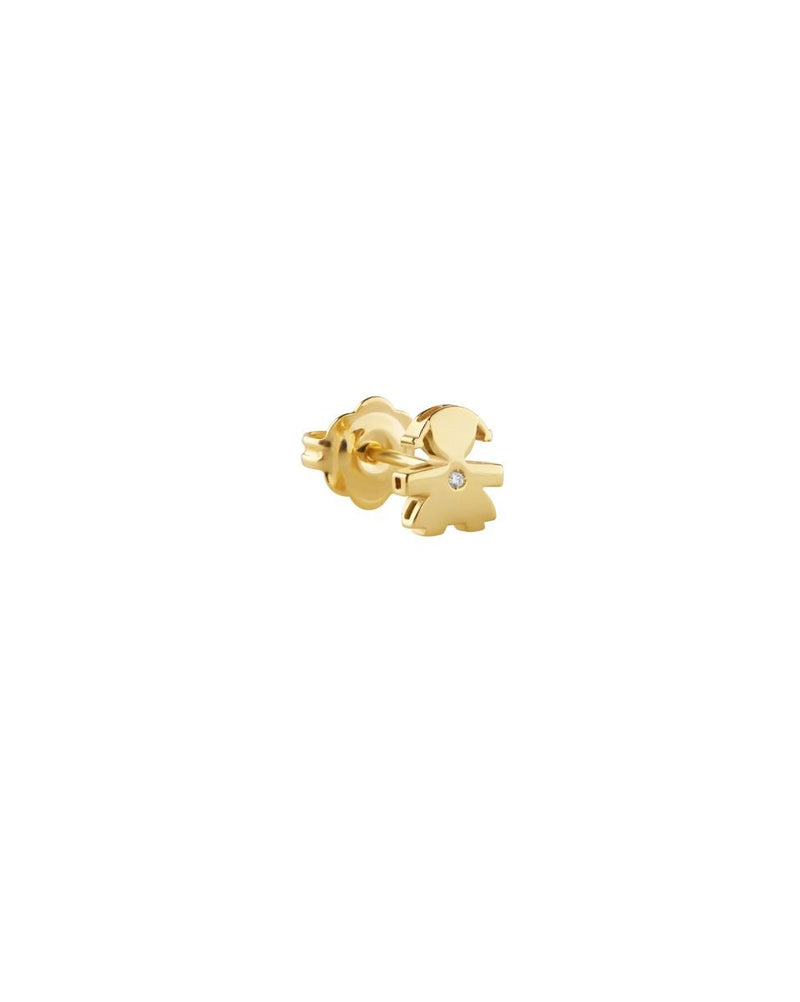  Le Bebè Mono Earring for Girls in Yellow Gold and Diamond LBB817