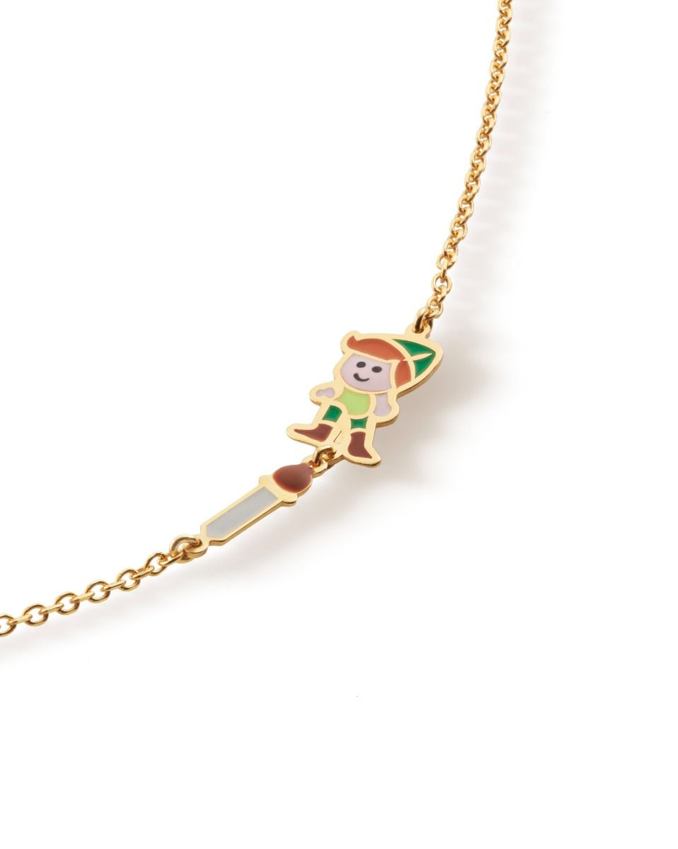 Le Bebè Fiabe Yellow Gold Bracelet inspired by Peter Pan PMG099