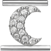  Eleonora Giordani Rhodium plated silver moon symbol