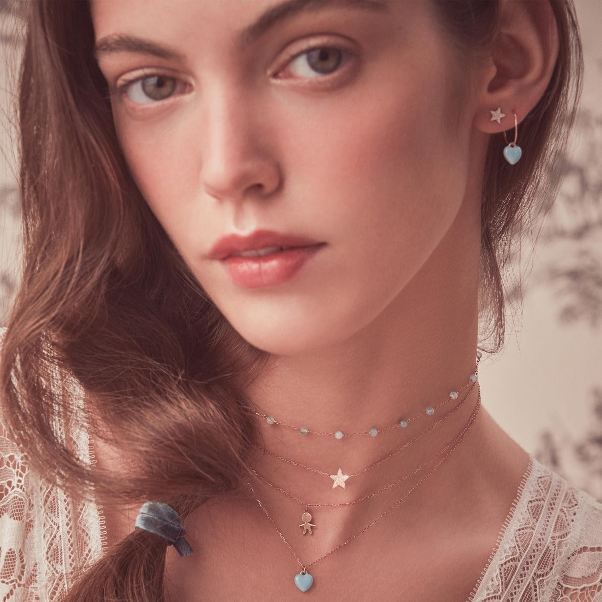 Maman et Sophie 18kt rose gold necklace with GHBAMY baby