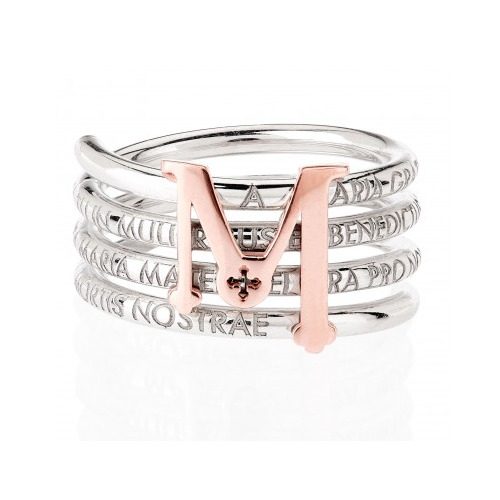  Tuum Tuam X Ring in Silver and Rose Gold