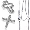  Damiani Belle Epoque Cross Necklace in White Gold and Diamonds