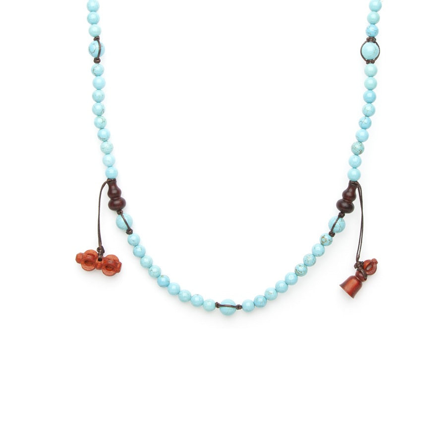  Tamashii Mundra Short Turquoise Necklace NHS1600-07