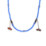  Tamashii Mundra Short Blue Agate Necklace NHS1600-18
