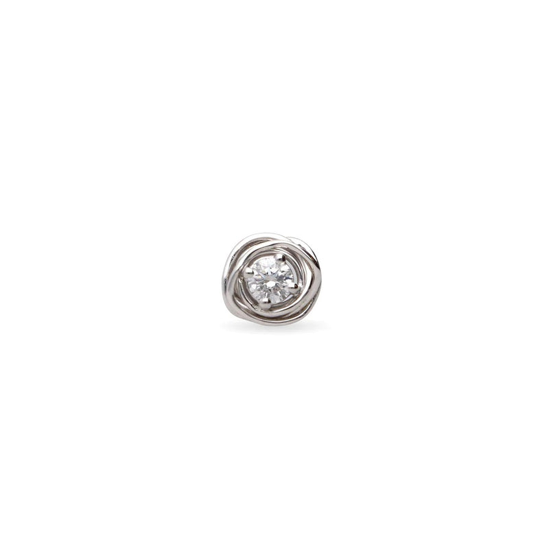  Filodellavita Single Earring 6 Wires in 18kt White Gold and 0.14 ct Diamond E VS1
