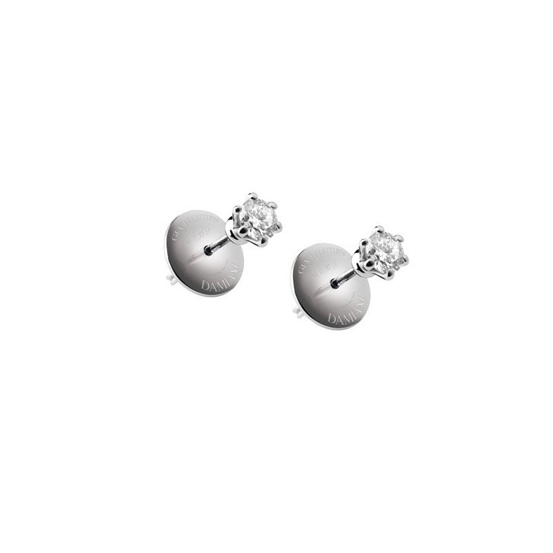  Damiani Elettra Earrings in White Gold and Diamonds ct 0.18