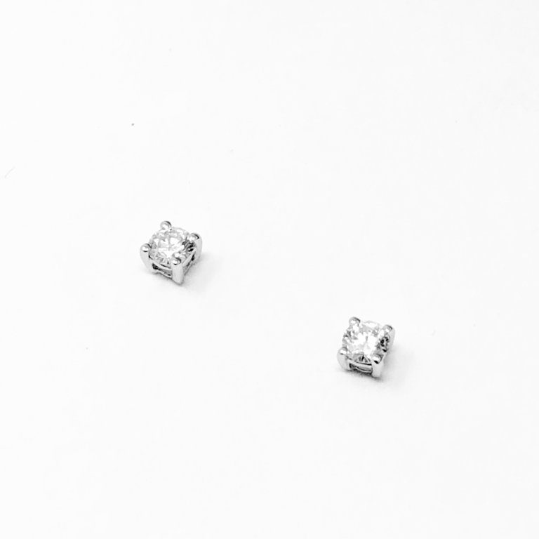 Light point earrings with diamonds 0.20 ct G VS