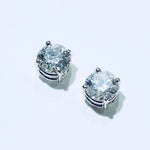  Light spot earrings with diamonds 2.00 ct F SI2