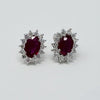  Maiocchi Milano White Gold Earrings with Diamonds and Rubies ct 1.28