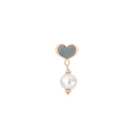  Maman et Sophie Earring Pearl Gray Heart Maman Gray ORLAB4G