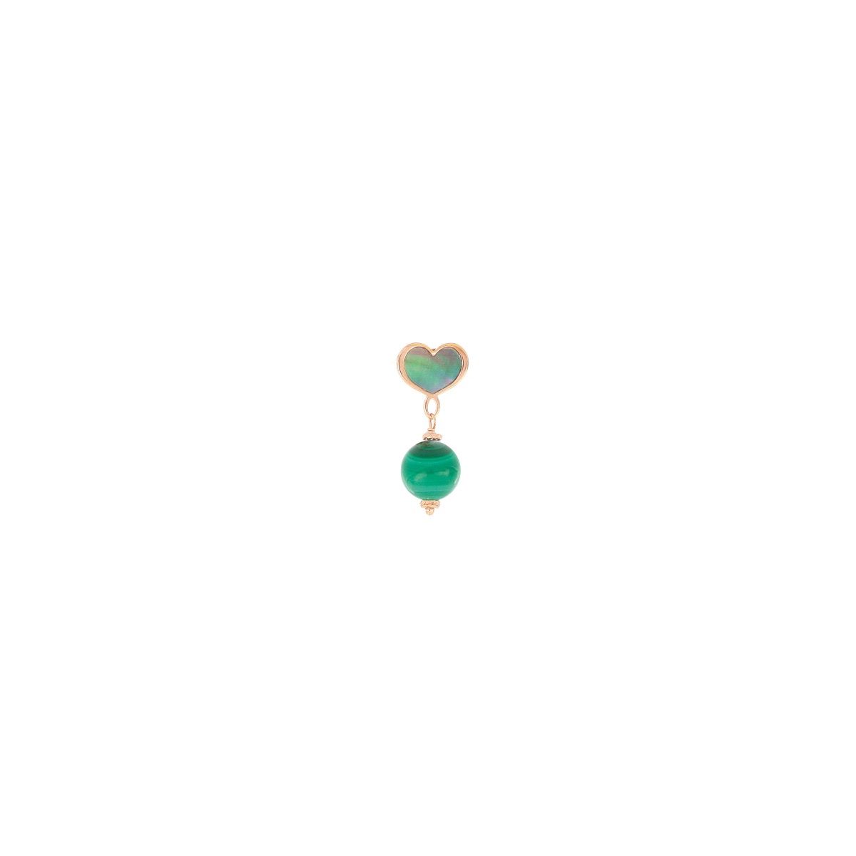 Maman et Sophie Orecchino Pianeti Cuore Maman Malachite ORPNT4PM